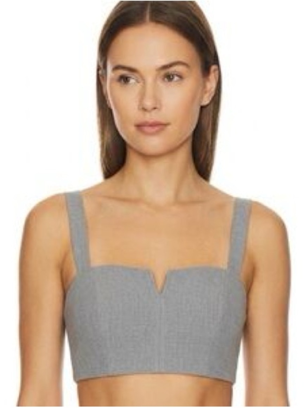 ABOUND BRALETTE TOP IN GREY HEATHER.
Size L
